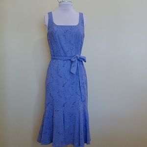 ANTONIO MELANI Lavender Eyelet Midi Dress